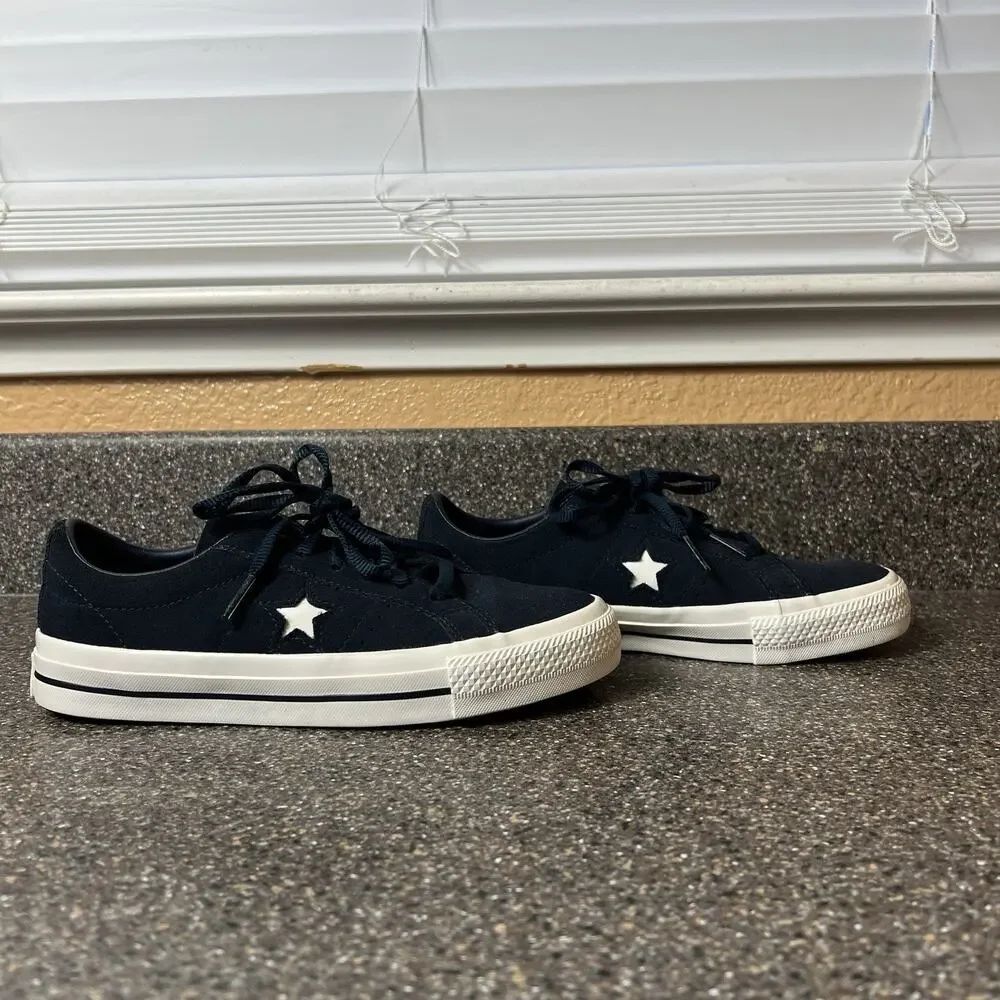 Converse One Star PRO Womens 5 Blue Suede Sneaker Lace Up Low Skate Shoe Men 3.5 - Picture 4 of 11